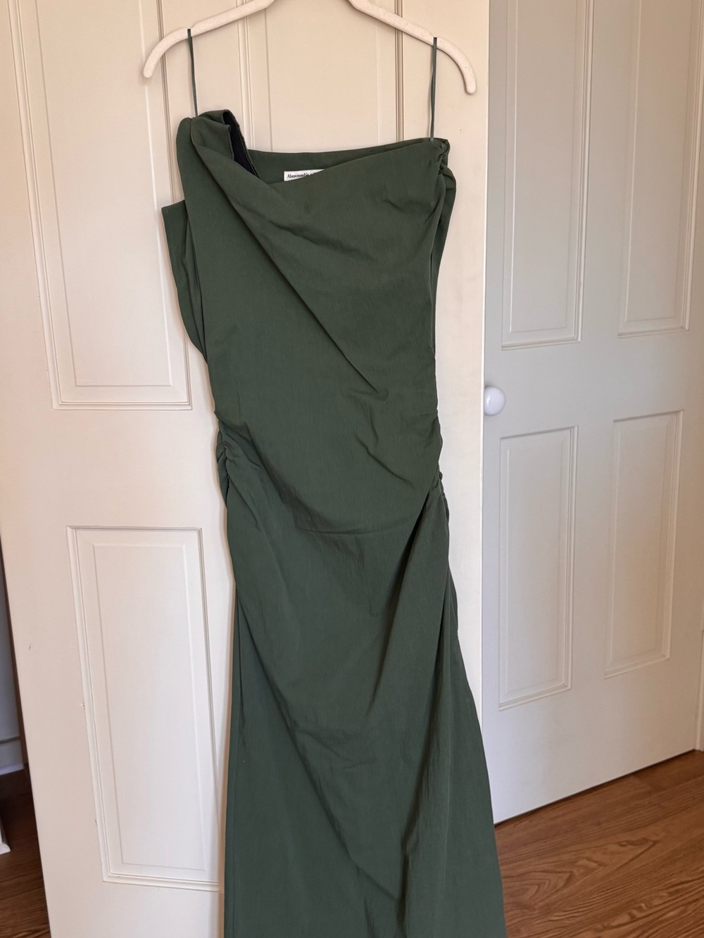 Abercrombie & Fitch Olive Green Asymmetric Maxi Dress